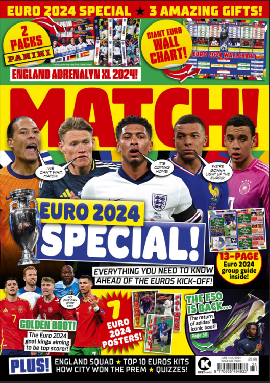 Match Magazine Issue 22 - Euros Special Issue + FREE Wall Chart