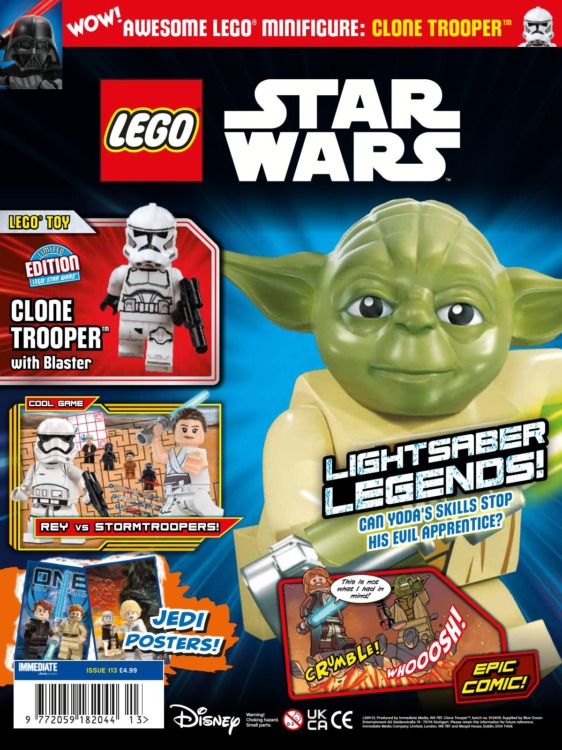 LEGO Star Wars Magazine Issue 113 + FREE Limited Edition Clone Trooper with Blaster Buy Now on MagsDirect.co.uk