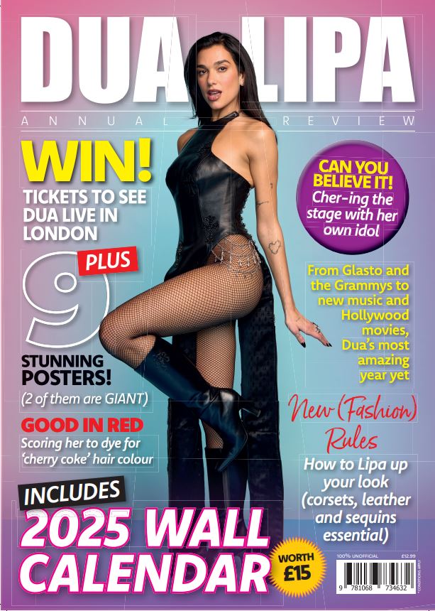 Dua Lipa Annual Review Magazine 2024 and Wall Calendar