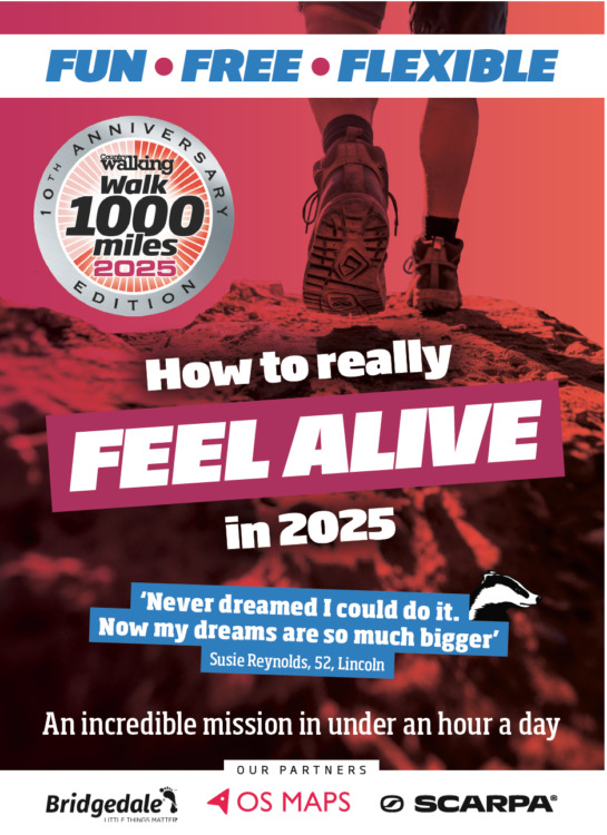 Country Walking Magazine February 2025 - Walk 1,000 Miles
