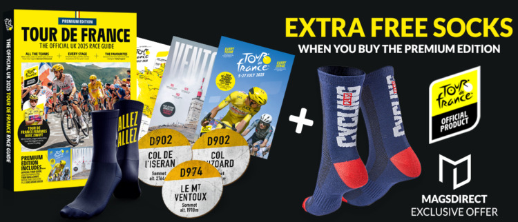 Official Tour de France Magazine Premium Edition With Extra Free Cycling Socks