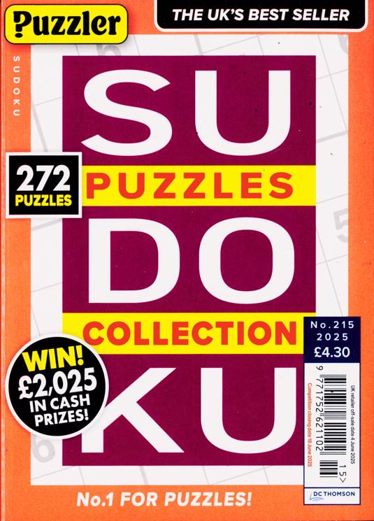 Puzzler Sudoku Puzzle Collection Magazine 215