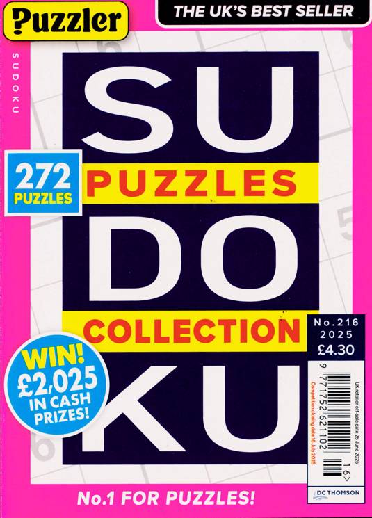 Puzzler Sudoku Puzzle Collection Magazine Issue 216