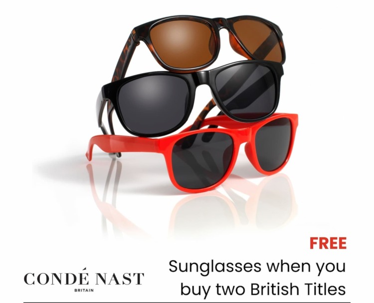 Conde Nast FREE Sunglasses When You Buy Two British Titles