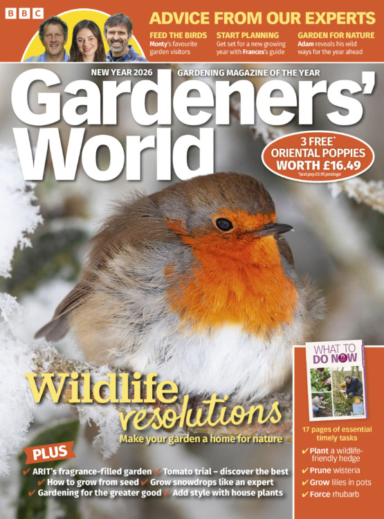 BBC Gardeners World Magazine January/February 2026 New Year Special + Seed Packs