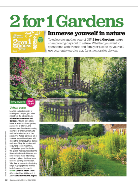 BBC Gardeners World May 2 for 1 Inside Page 1