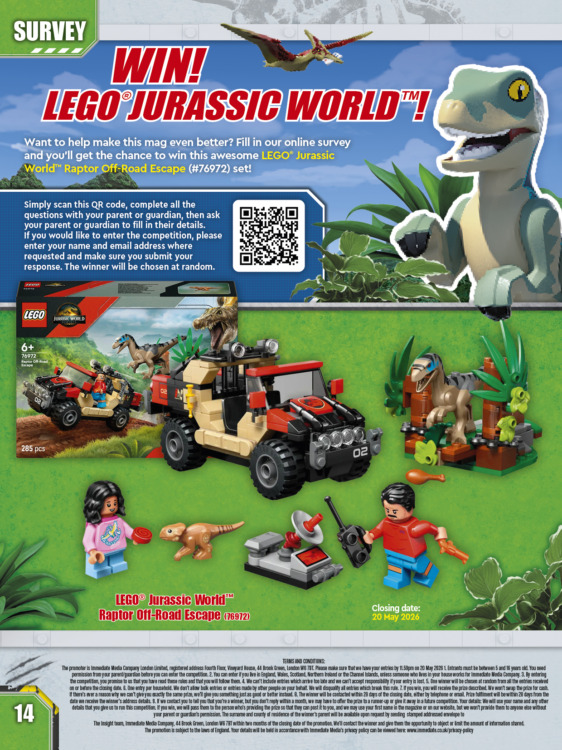 LEGO Jurassic World Magazine Issue 27 + ACU Guard in Lab & Bonus Set Minifigures - Image 2