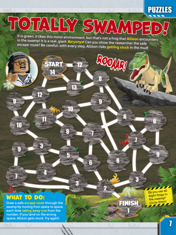 LEGO Jurassic World Magazine Issue 28 + Velociraptor Minifigure P6-P7